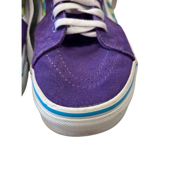 Vans unisex Sk8 Hi Purple Green Checkerboard Sneaker Sz 9 SKU 8997 - Picture 15 of 16